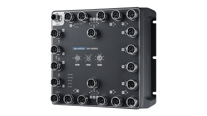 EN 50155 L2 M12 20GE Managed Switch w/PoE, 24~110 VDC